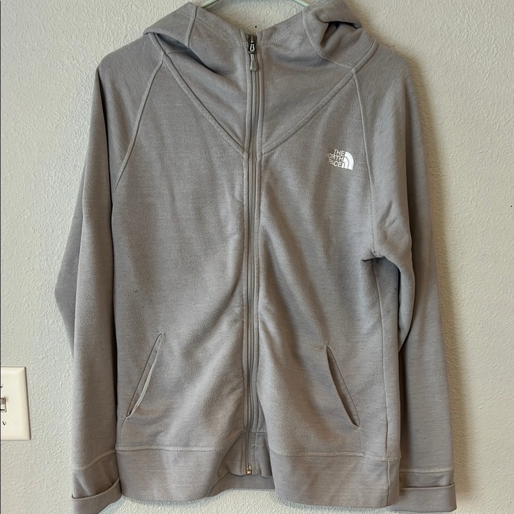 The North Face Size Large Women’s Full Zip Grey Hoodie